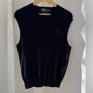 Ralph Lauren V-Neck Navy Sweater Vest